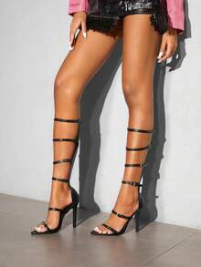 SheIn SXY High-heeled Sandals - Black - View 3
