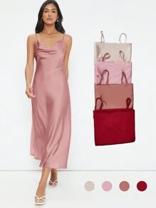 BizChic Robe À Fines Brides À Col Bénitier Unicolore Vêtements De Travail