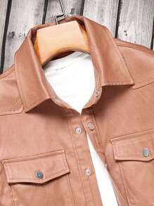 Manfinity Homme Camisa De Mezclilla Para Hombre