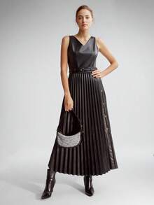 MOTF PREMIUM 粗花呢人造皮革單肩包 - 黑與白 - 查看 11