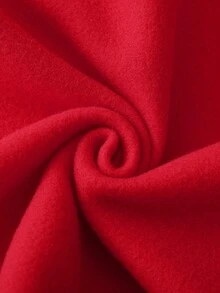 SHEIN Essnce Women's Printed Drop Shoulder Fleece Sweatshirts - Red - View 4