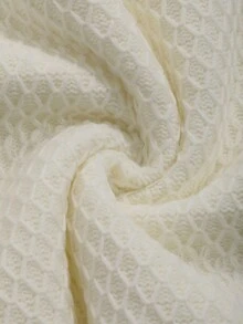 DAZY 男士纯色落肩纹理毛衣商务装 - 白色 - 查看 8