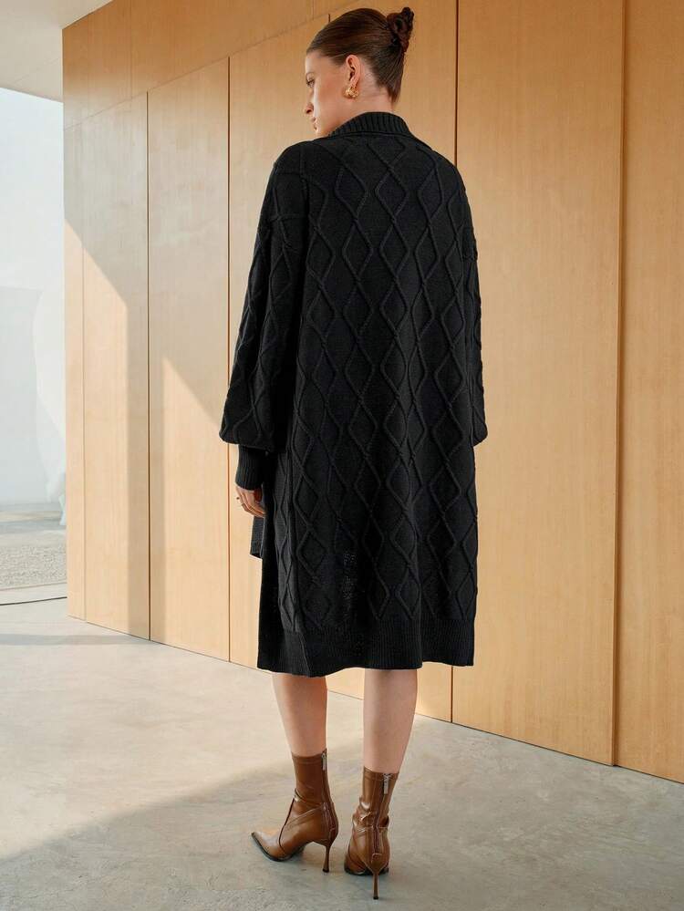 Cable Knit Casual Design Cardigan