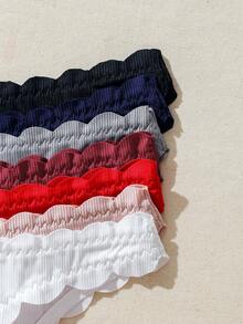 7pack Scallop Trim Panty - Multicolor - View 5