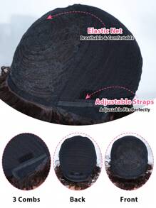 Short Afro Curly Wigs Human Hair Fluffy Kinky Afro Natural Black Curly Hair Puffs Ready to Wear
