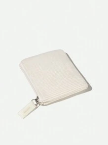 素色極簡風格燈芯絨零錢包