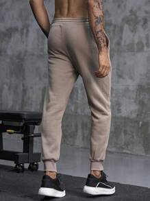 Manfinity Sport Corelite 男性運動防曬褲 - 卡其色 - 查看 2