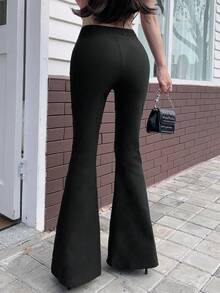 Dazy Star Pantalones acampanados unicolor