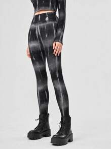 Forever 21 Tie-nhuộm Cao eo Xà cạp - màu đen - Xem 1