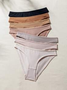 7条装纯色女士三角内裤 - 彩色 - 查看 1