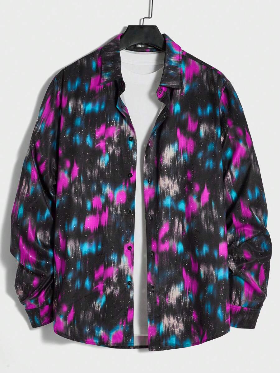 Manfinity VCAY Men Tie Dye Shirt Without Tee - Black - View 1