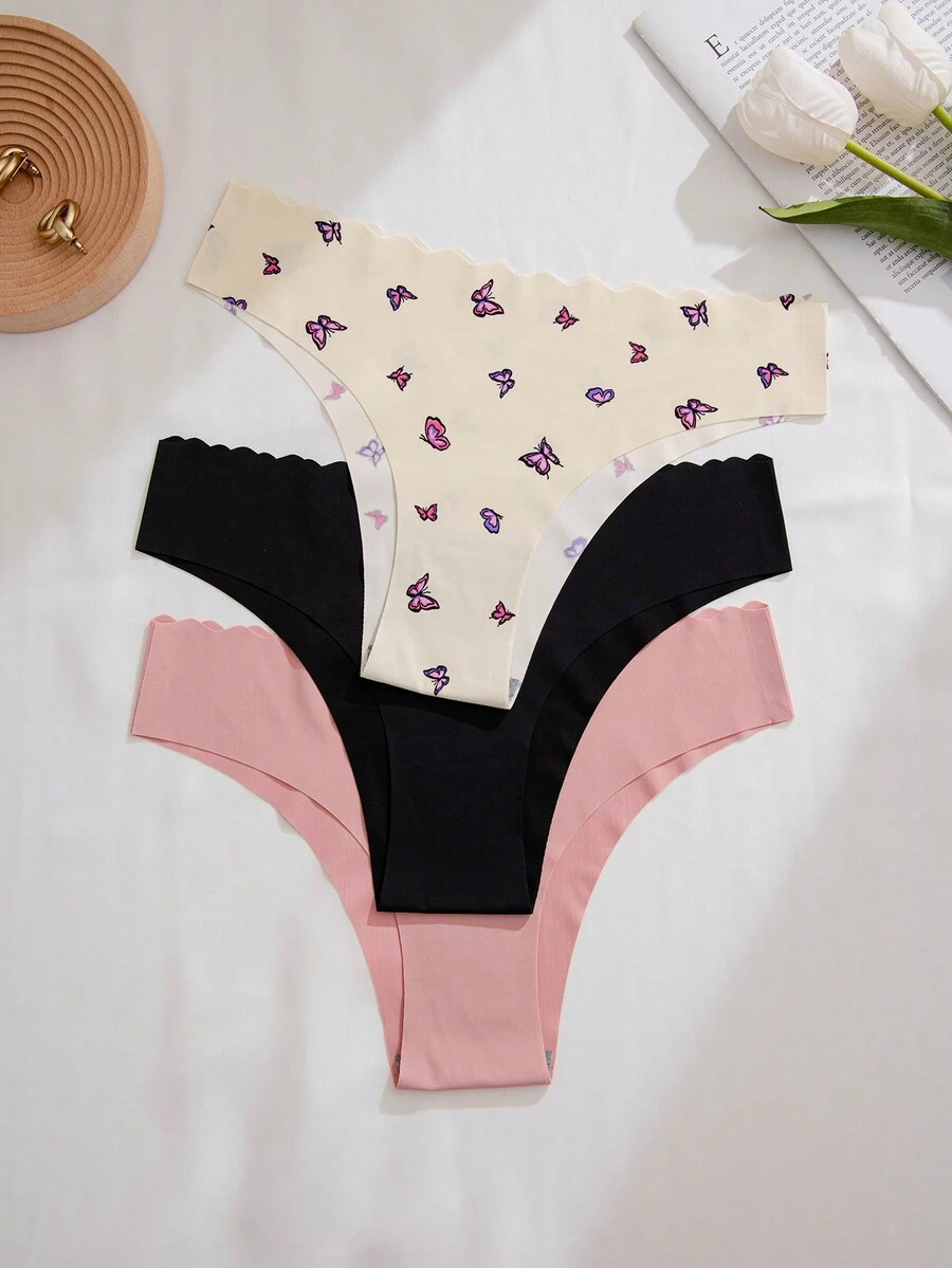 3pack Butterfly Print No Show Brief - Multicolor - View 1