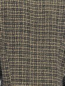 SHEIN Clasi Hoa văn kẻ sọc Viền tương phản Cổ áo Nút đơn Tweed Áo vest - Nhiều màu - Xem 7