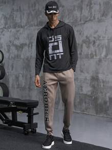 Manfinity Sport Corelite 男性運動防曬褲 - 卡其色 - 查看 5