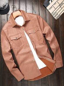 Manfinity Homme Camisa De Mezclilla Para Hombre