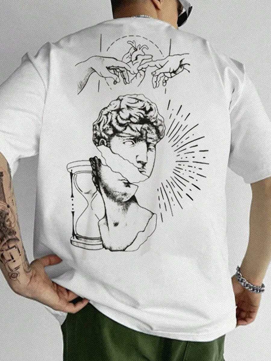Manfinity EMRG Men's David Printed T-shirt - White - View 1