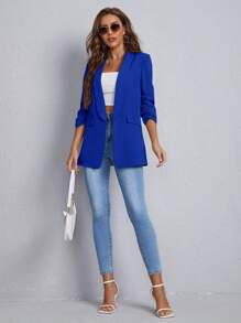 EURMUSE Blazer Feminino - Blue - View 4