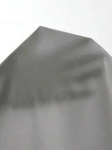 SHEIN Privé Solid Boat Neck Ruched Detail Tee - Grey - View 8