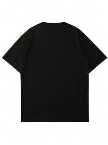 Camisetas de talla grande para hombre - Negro - Ver 2