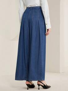 Mulvari High Waist Wide Leg Jeans - Dark Wash - View 2