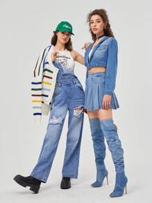 Forever 21 女用彩色條紋落肩開襟衫