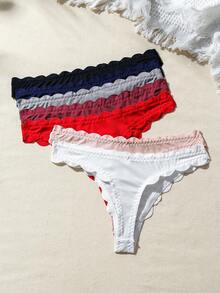 7pack Scallop Trim Panty - Multicolor - View 2