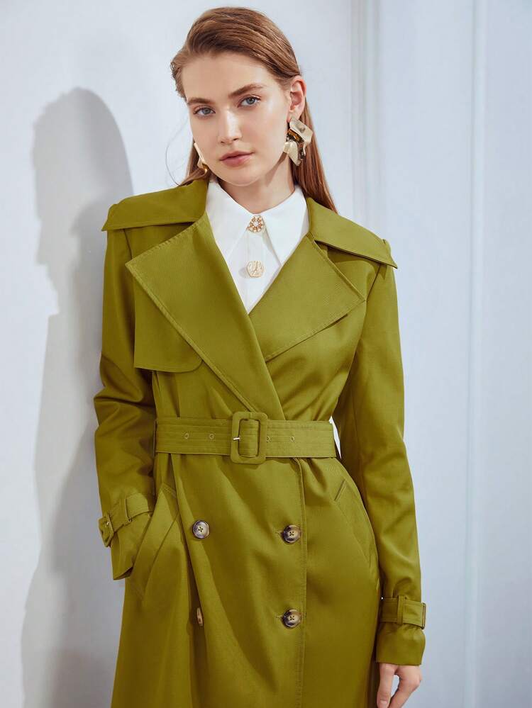 BELTED VISCOSE TRENCH COAT