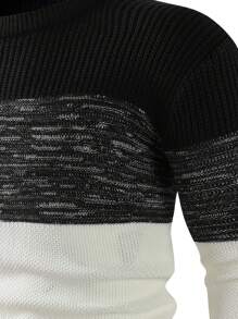 Manfinity Homme Nam Nhiều màu Sợi Vòng cổ Áo len - Nhiều màu - Xem 4