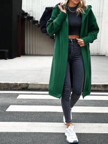 SHEIN Essnce 女士一般款外套 - 綠色 - 查看 1