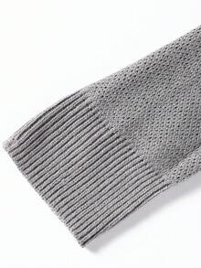 Manfinity Homme Men's Striped Color Block Sweater - Black - View 6