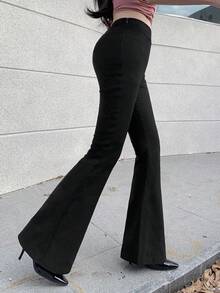 Dazy Star Pantalones acampanados unicolor