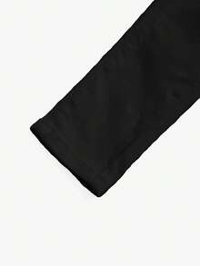 SHEIN Young Boy Distressed Jeans With Letter Patches And Casual Stone Washed Effect - Black - View 4