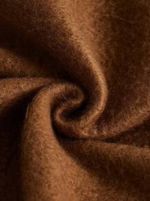 SHEIN BASICS Plus Drawstring Waist Split Hem Sweatpants - Coffee Brown - View 9