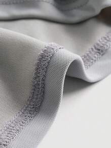 SHEIN MOD 素色褶邊吊帶上衣 - 灰色 - 查看 4