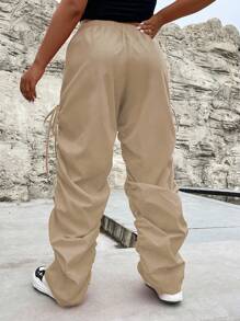 Flirla Hơn Bên dây rút Xù Quần - Lạc đà - Xem 2