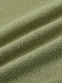 SHEIN MOD 人像圖案背心上衣 - 軍綠色 - 查看 3