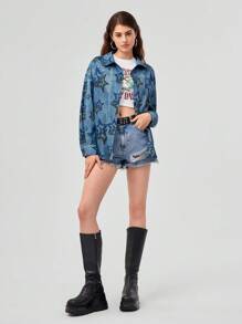 Forever 21 女星印花落肩襯衫 - 彩色 - 查看 3