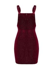 SHEIN LUNE Hơn Dây kéo Đầm Tổng thể Without Tee - màu đen - Xem 2