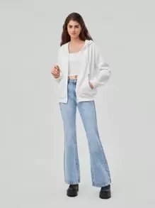 Forever 21 Ladies' Light Blue Flared Jeans - Blue - View 7