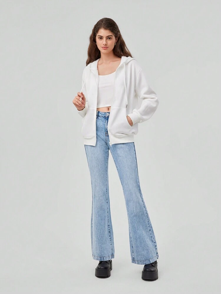 Ladies' Light Blue Flared Jeans