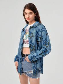 Forever 21 女星印花落肩襯衫 - 彩色 - 查看 4