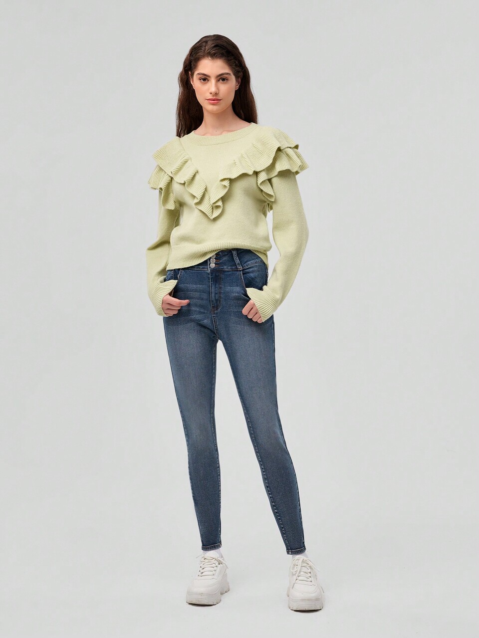 High Waist Slim Fit Jeans
