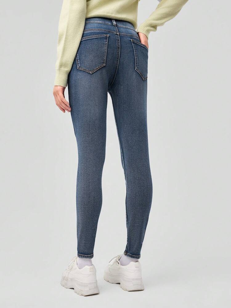 High Waist Slim Fit Jeans