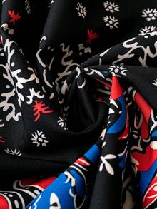 EMERY ROSE Hơn In hoa Tay áo lồng đèn Đầm - màu đen - Xem 5