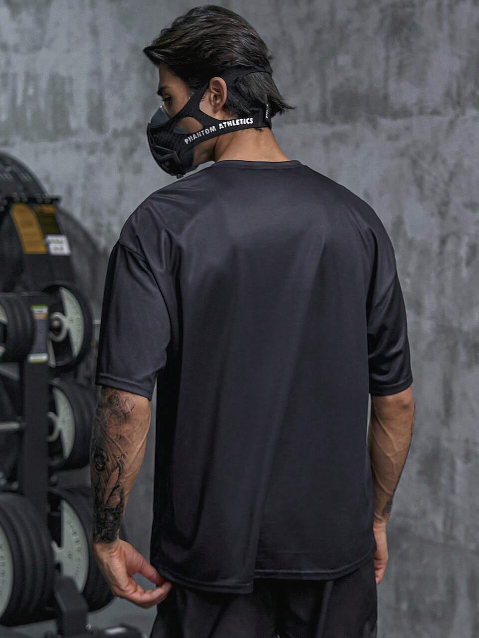 Men's Letter Printed Sports T-Shirt Workout Tops