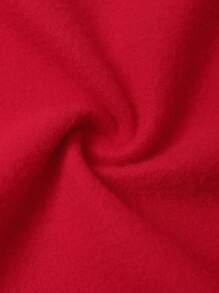 Manfinity Hypemode Loose Fit Men's Two Tone Drop Shoulder Varsity Jacket With Star And Letter Graphic, Without Hood - Red - View 5