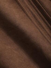 FRIFUL Viền Ruffle Nút ven Váy 2 trong 1 - Màu Khaki - Xem 7