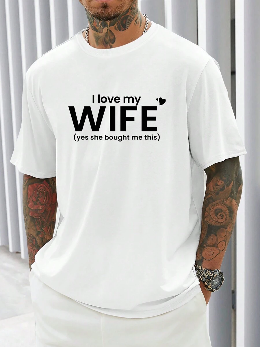 Manfinity Homme Men Plus Slogan Graphic Tee - White - View 1