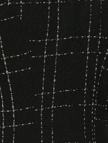 SHEIN Essnce 格紋西裝領外套馬甲 - 黑色 - 查看 7