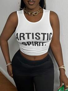 Slaydiva Camiseta Sin Mangas - Blanco - Ver 5